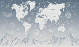 World map constellation design file showing detailed pattern and space elements