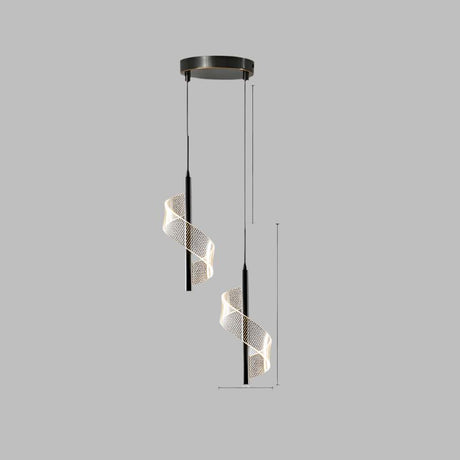 Modern LED Pendant Light  Spiral Gold Metal Design - Product detail 17